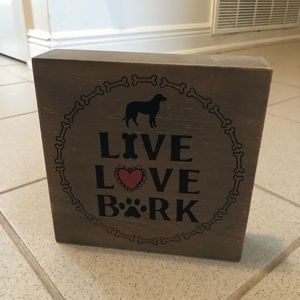 Distressed Wood Dog Decor